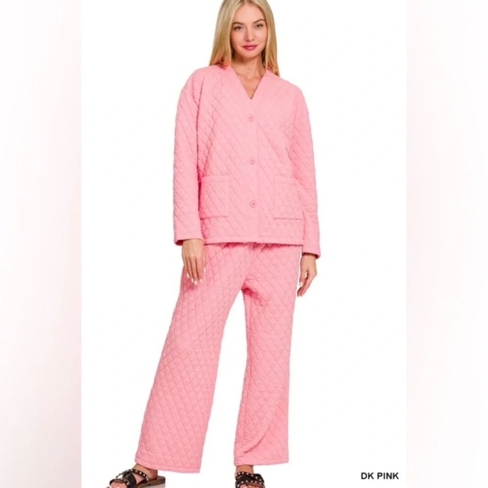 Z23 Zenana C13 QUILTED JACKET AND PANTS SET - Picture 3 of 12